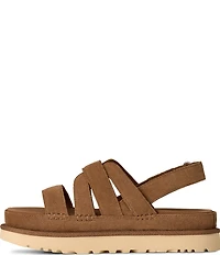 UGG Goldenstar Gleam Strappy Suede Slingback Platform Sandals