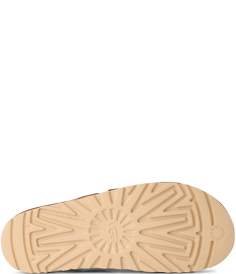 UGG Goldenstar Gleam Strappy Suede Slingback Platform Sandals