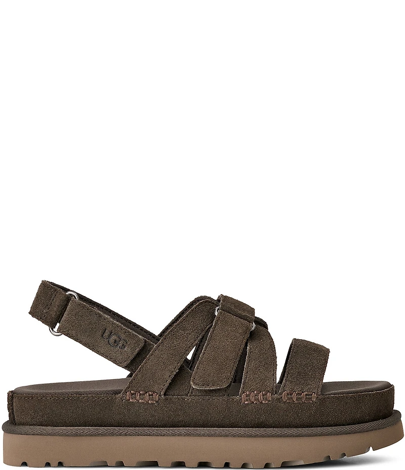 UGG Goldenstar Gleam Strappy Suede Slingback Platform Sandals