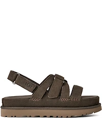 UGG Goldenstar Gleam Strappy Suede Slingback Platform Sandals