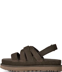 UGG Goldenstar Gleam Strappy Suede Slingback Platform Sandals