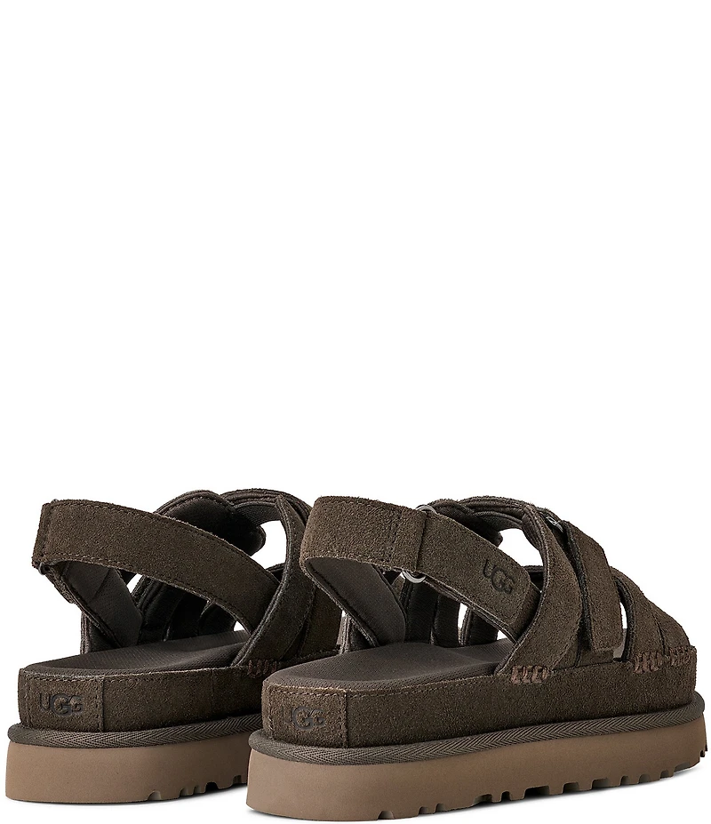 UGG Goldenstar Gleam Strappy Suede Slingback Platform Sandals