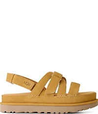 UGG Goldenstar Gleam Strappy Suede Slingback Platform Sandals