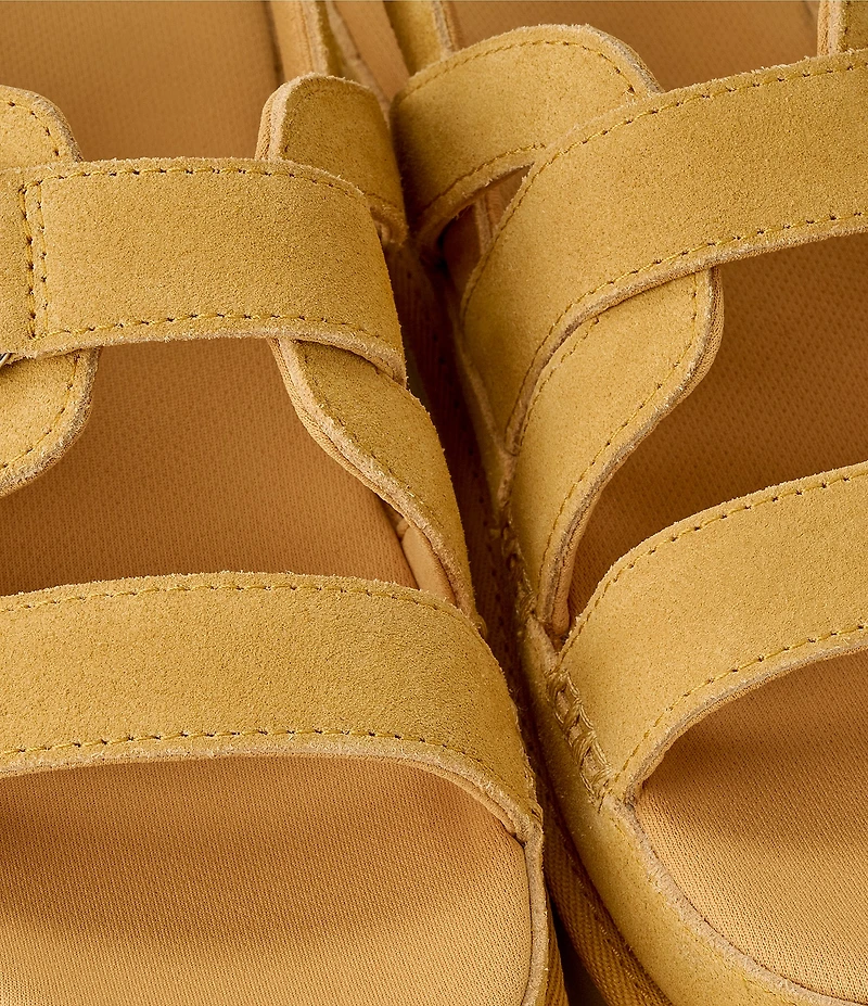 UGG Goldenstar Gleam Strappy Suede Slingback Platform Sandals