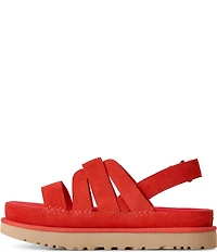 UGG Goldenstar Gleam Strappy Suede Slingback Platform Sandals