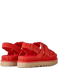 UGG Goldenstar Gleam Strappy Suede Slingback Platform Sandals