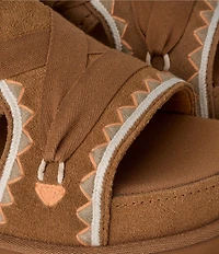 UGG Goldenstar Hi Artistitch Suede Embroidered Ankle Tie Sandals