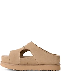 UGG Goldenstar Hi Cutout Suede Platform Slides Sandals