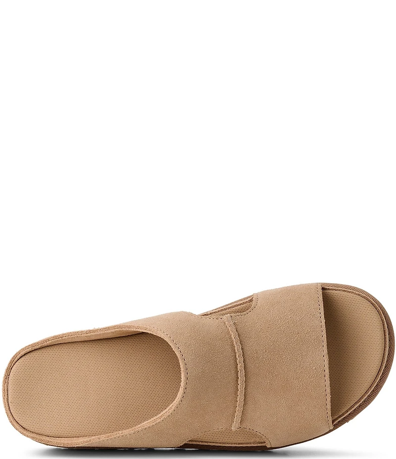 UGG Goldenstar Hi Cutout Suede Platform Slides Sandals