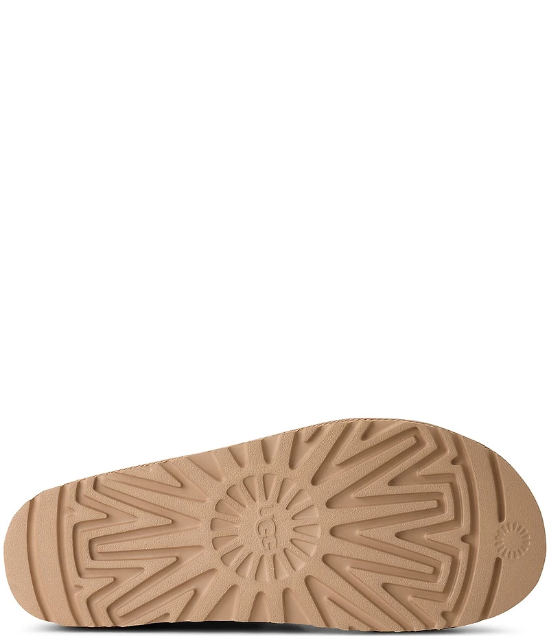 UGG Goldenstar Hi Cutout Suede Platform Slides Sandals