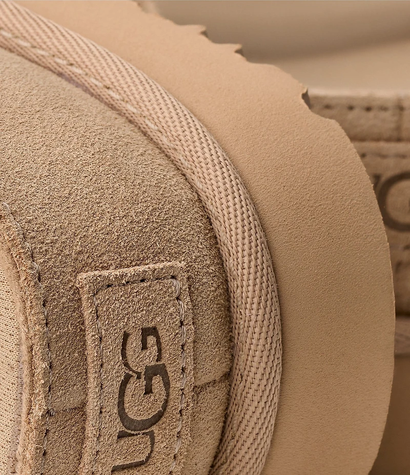 UGG Goldenstar Hi Cutout Suede Platform Slides Sandals