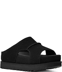 UGG Goldenstar Hi Cutout Suede Platform Slides Sandals
