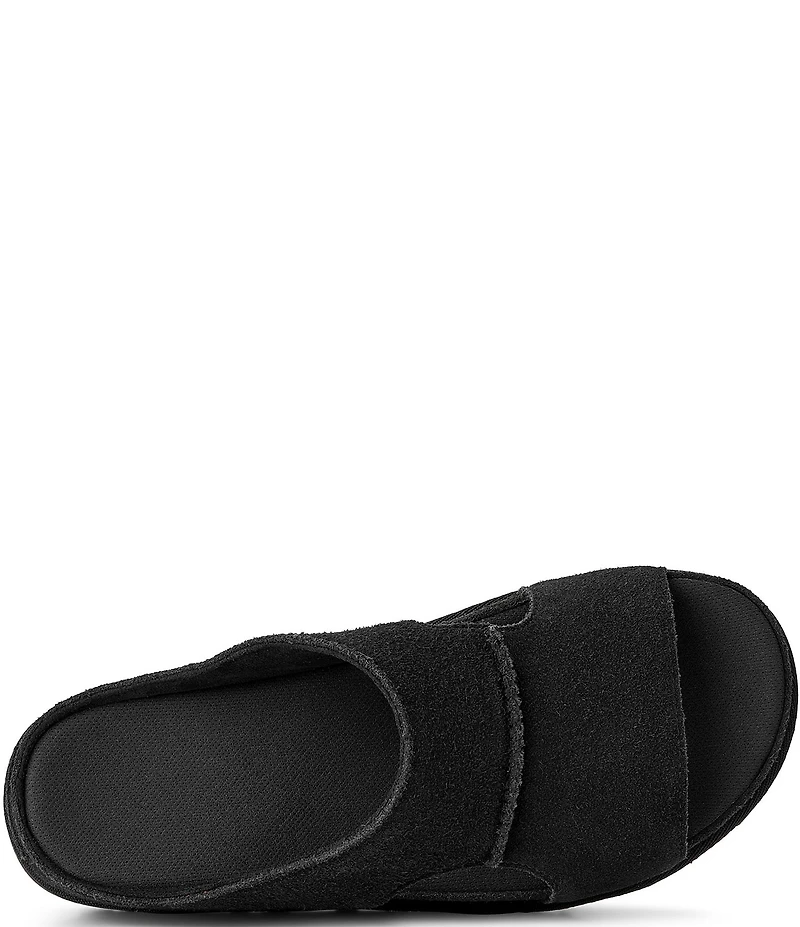 UGG Goldenstar Hi Cutout Suede Platform Slides Sandals