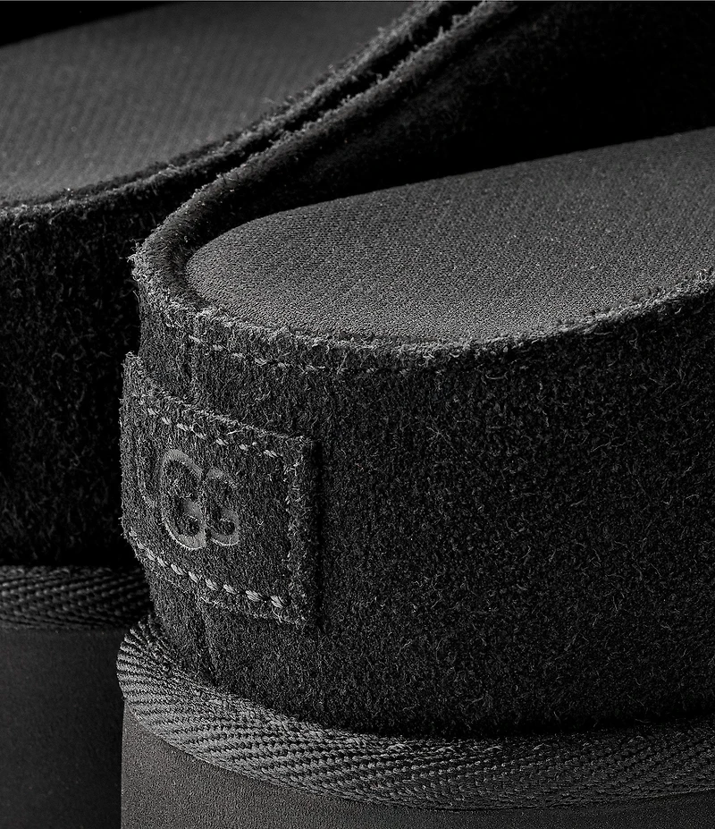 UGG Goldenstar Hi Cutout Suede Platform Slides Sandals