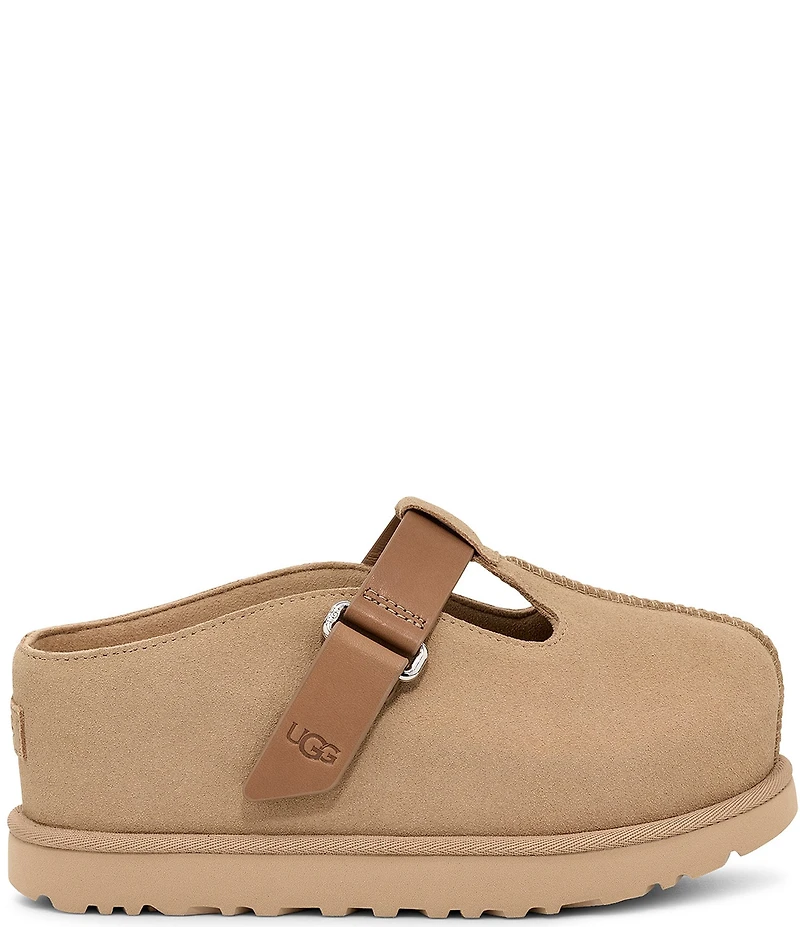 UGG Goldenstar Hi T-Strap Suede Platform Mary Jane Slip On Clogs