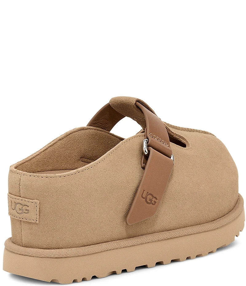 UGG Goldenstar Hi T-Strap Suede Platform Mary Jane Slip On Clogs