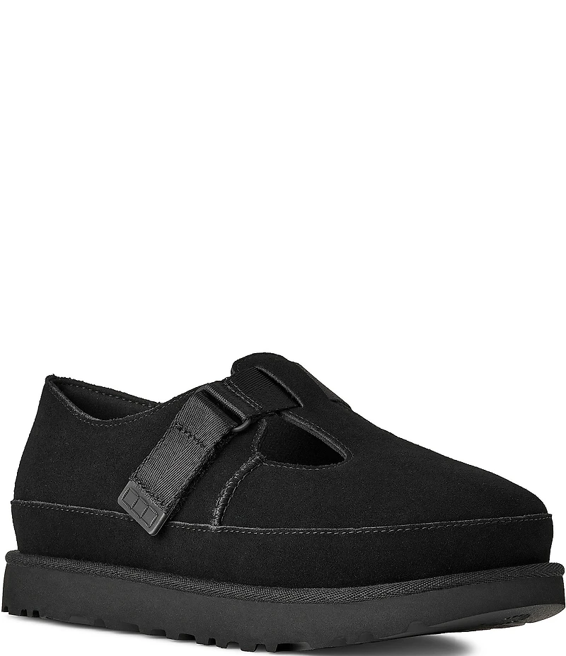 UGG® Goldenstar Suede Platform Mary Jane Clogs