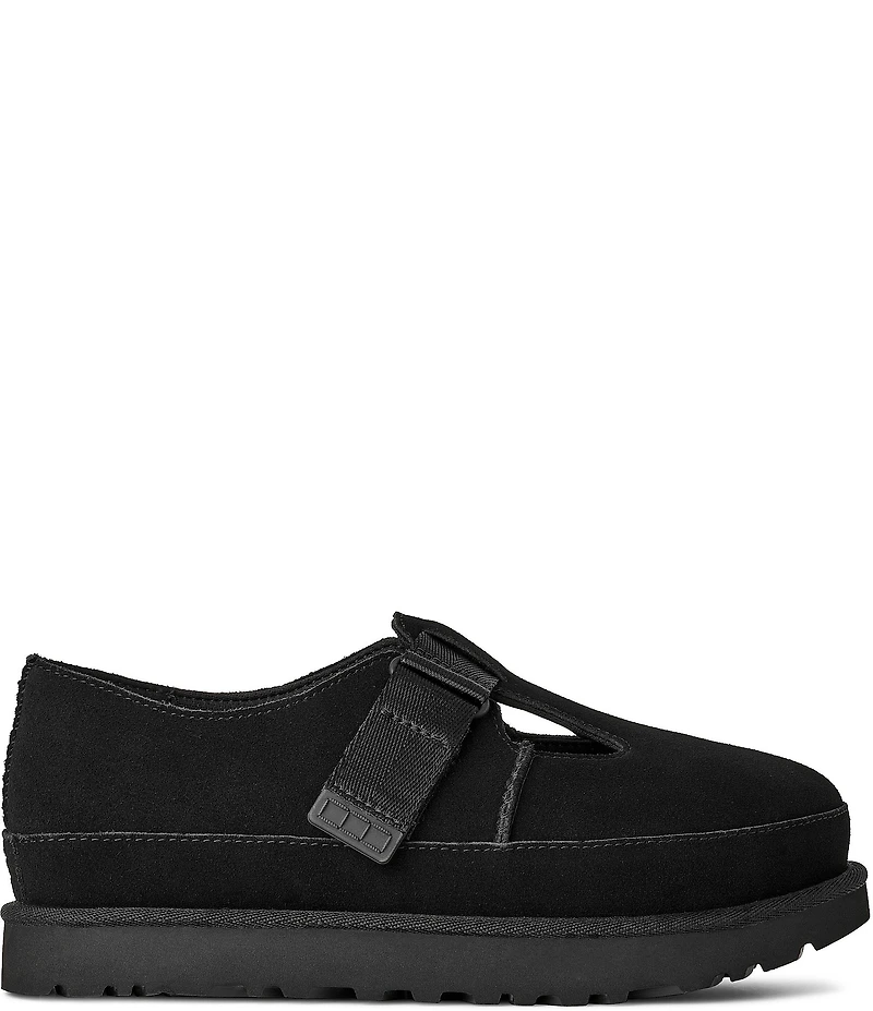 UGG® Goldenstar Suede Platform Mary Jane Clogs