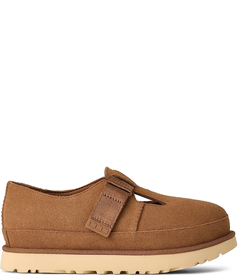 UGG® Goldenstar Suede Platform Mary Jane Clogs