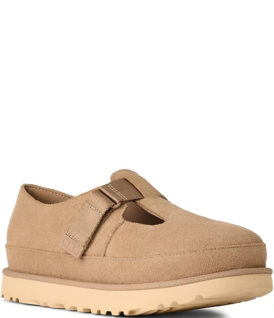 UGG® Goldenstar Suede Platform Mary Jane Clogs