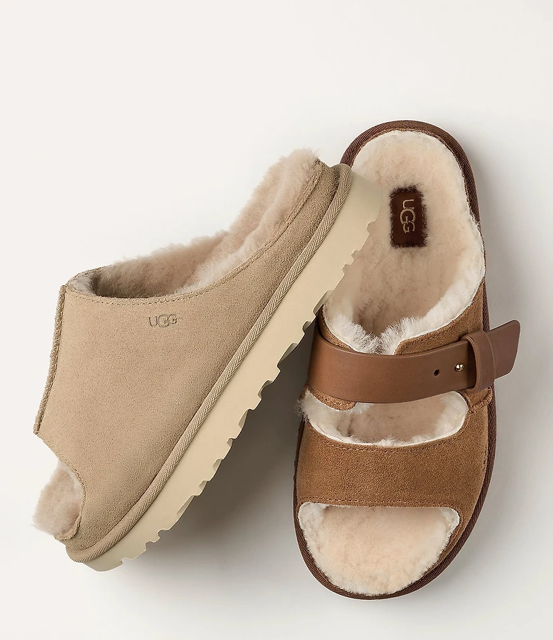 UGG Greenport Strap Suede Slide Sandals