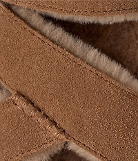 UGG Greenport Suede Cross Strap Platform Slide Sandals