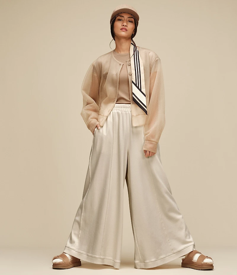 UGG Greenport Suede Cross Strap Platform Slide Sandals