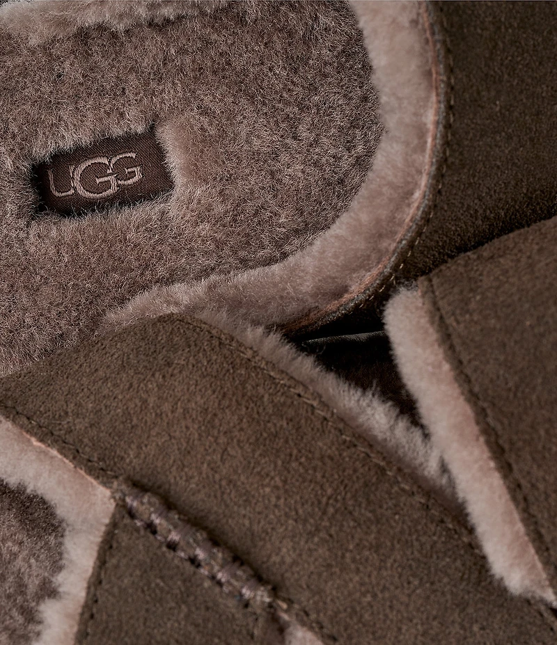 UGG Greenport Suede Cross Strap Platform Slide Sandals