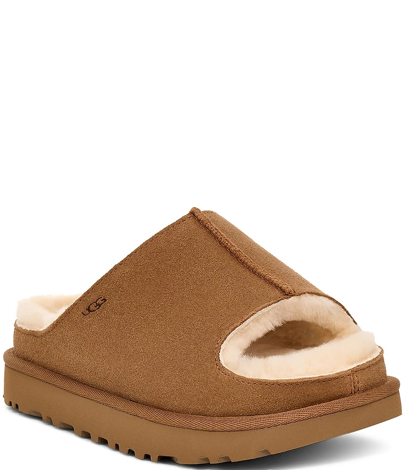 UGG Greenport Suede Platform Slide Sandals