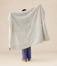 UGG Harlan Textured Patchwork Design Throw Blanket