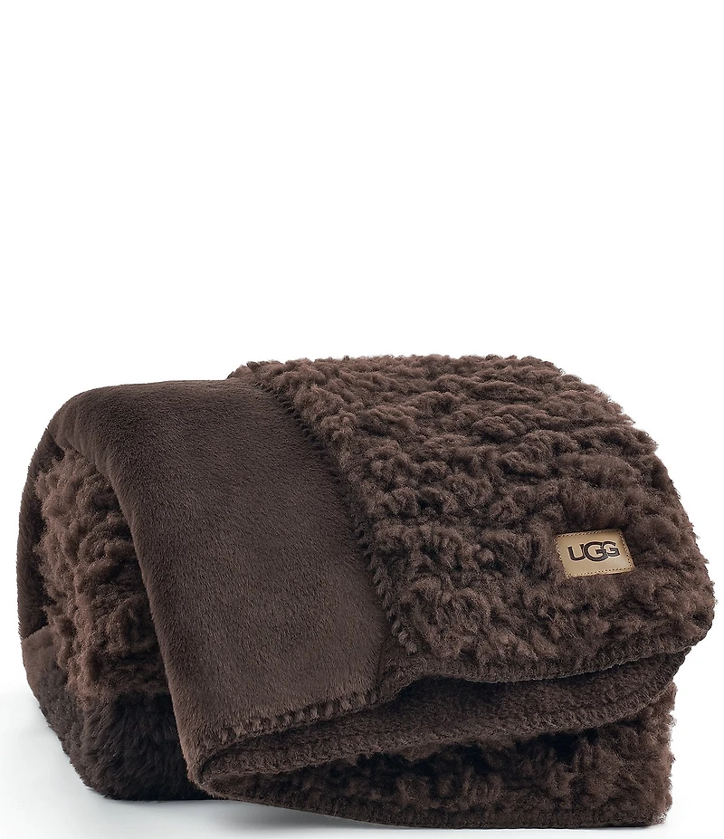 UGG Harlan Textured Patchwork Design Throw Blanket