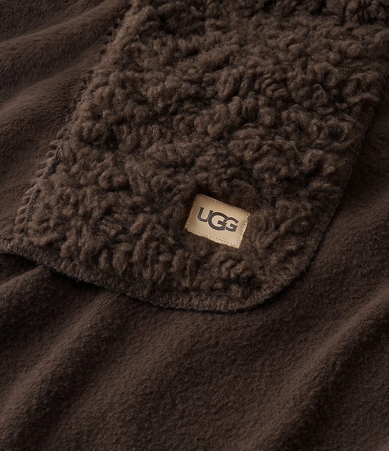 UGG Harlan Textured Patchwork Design Throw Blanket