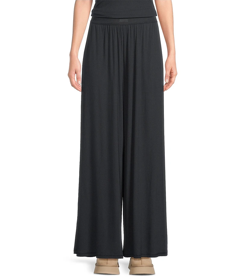 UGG Imogen Ribbed Knit Wide Leg Oversized Lounge Pants