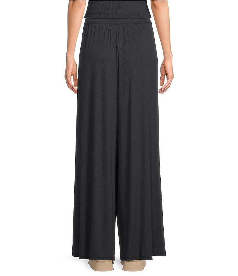 UGG Imogen Ribbed Knit Wide Leg Oversized Lounge Pants