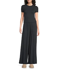 UGG Imogen Ribbed Knit Wide Leg Oversized Lounge Pants