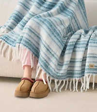 UGG Joana Joana Faux Mohair Striped Fringe Trim Throw Blanket