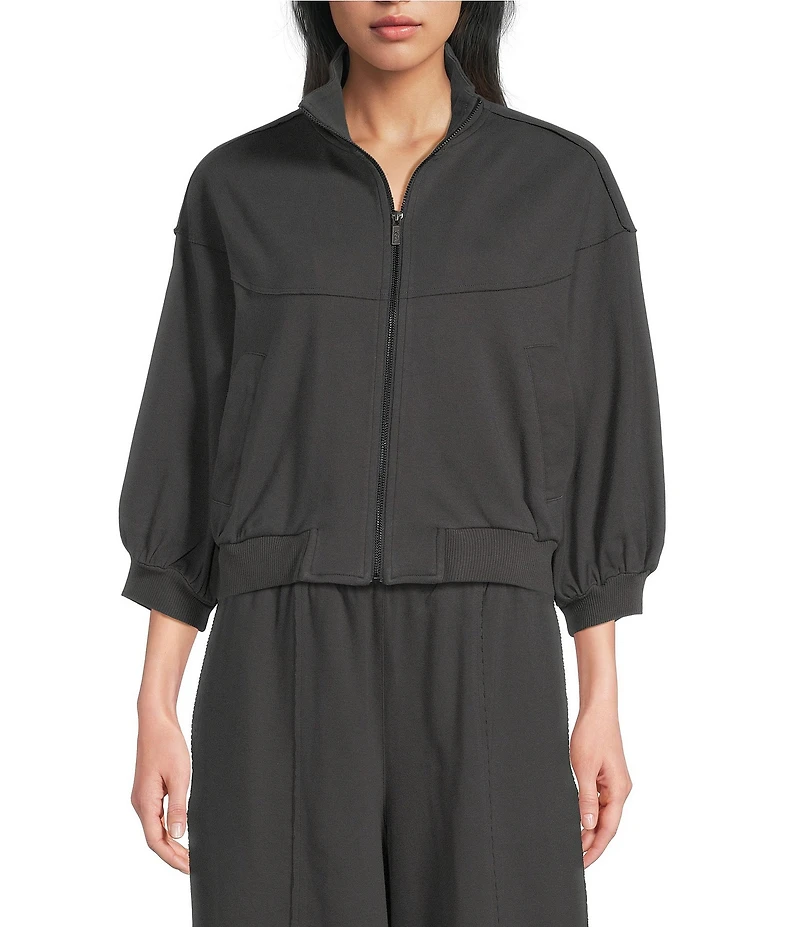 UGG Kyleigh Knit 3/4 Sleeve Zip-Front Jacket