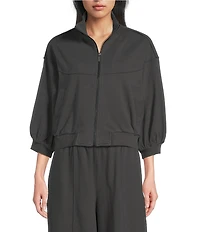 UGG Kyleigh Knit 3/4 Sleeve Zip-Front Jacket