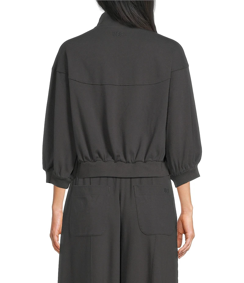 UGG Kyleigh Knit 3/4 Sleeve Zip-Front Jacket