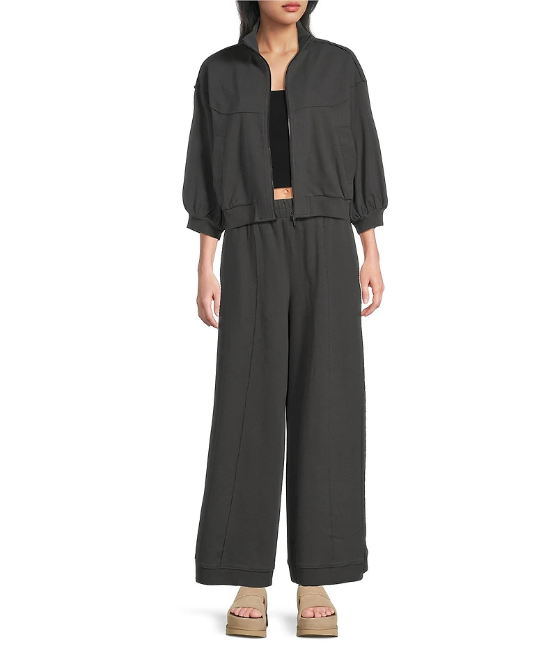 UGG Kyleigh Knit 3/4 Sleeve Zip-Front Jacket