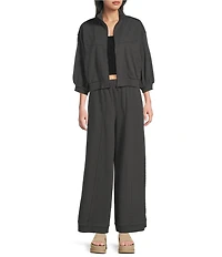 UGG Kyleigh Knit 3/4 Sleeve Zip-Front Jacket