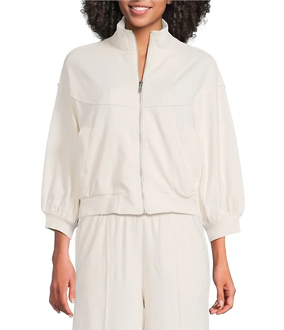 UGG Kyleigh Knit 3/4 Sleeve Zip-Front Jacket