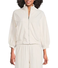 UGG Kyleigh Knit 3/4 Sleeve Zip-Front Jacket