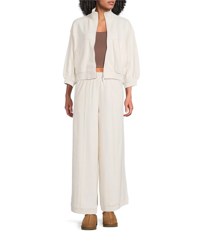 UGG Kyleigh Knit 3/4 Sleeve Zip-Front Jacket