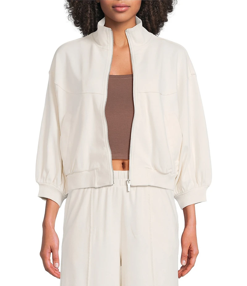 UGG Kyleigh Knit 3/4 Sleeve Zip-Front Jacket