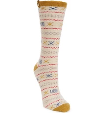 UGG Leslie Graphic Fairisle Crew Socks