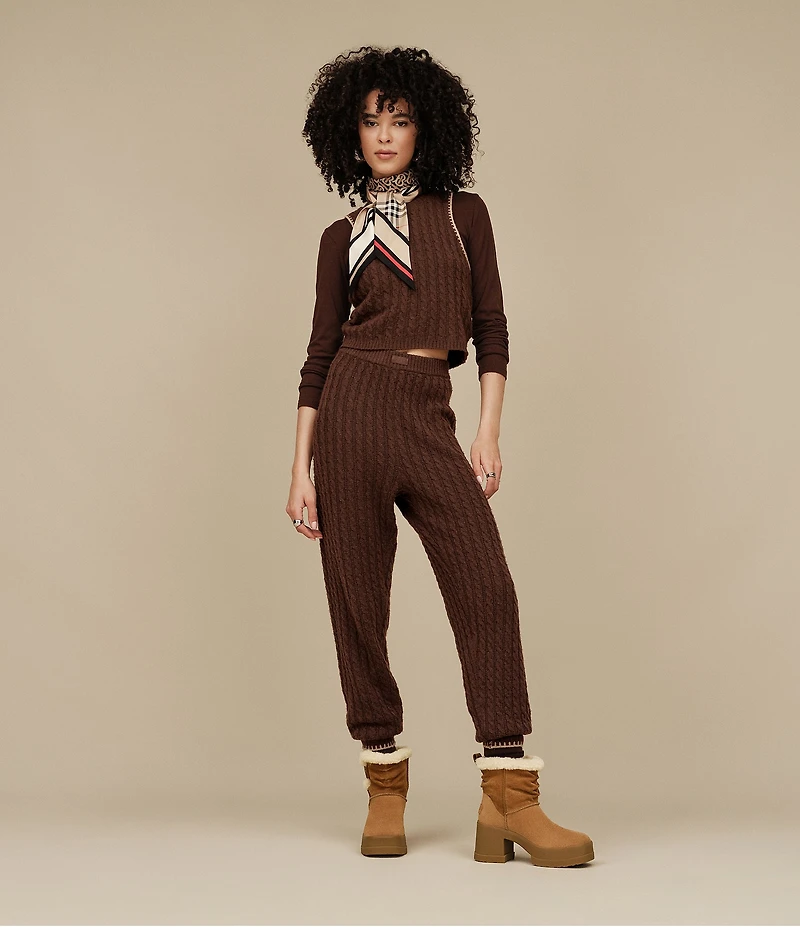 UGG Lorelai Cable Knit Whipstitch Coordinating Lounge Pants