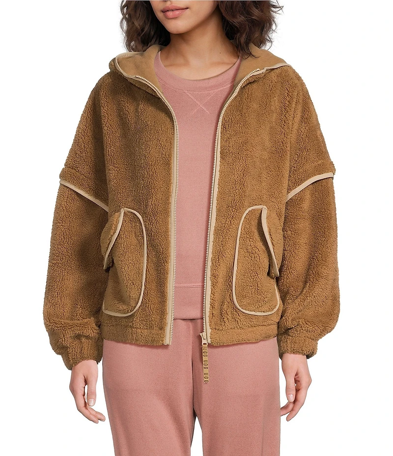 UGG Mariella UGGFluff Long Sleeve Zip-Front Hoodie