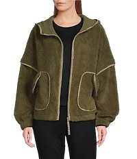UGG Mariella UGGFluff Long Sleeve Zip-Front Hoodie