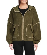 UGG Mariella UGGFluff Long Sleeve Zip-Front Hoodie